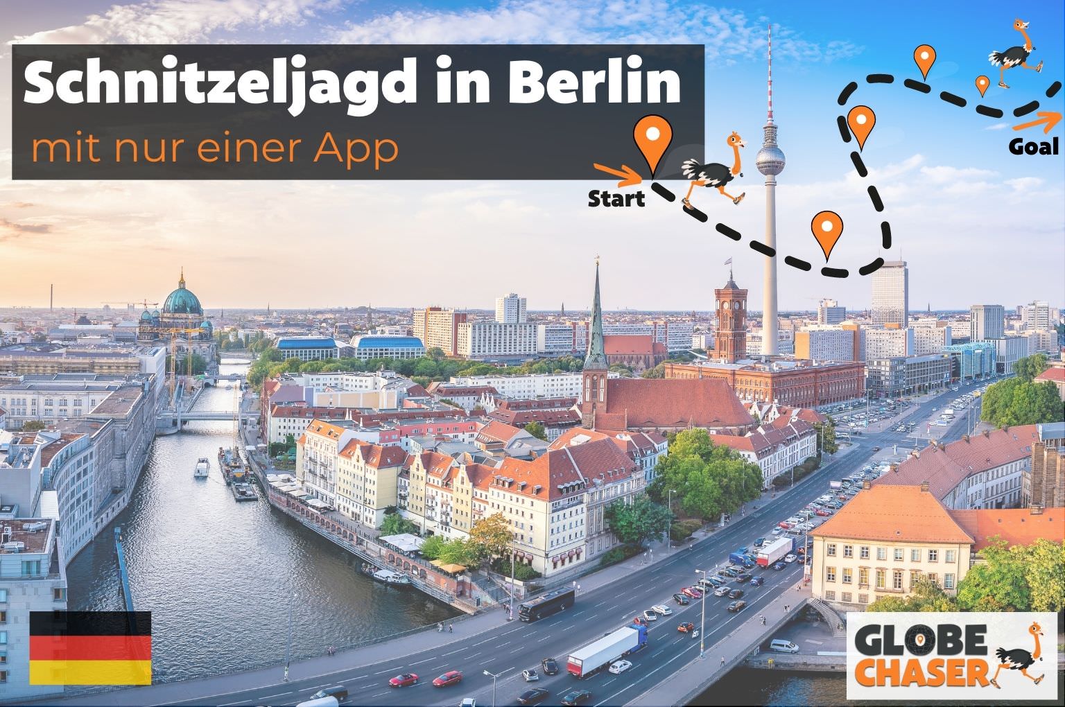 Schnitzeljagd in Berlin mit App - Globe Chaser Erlebnisse Deutschland