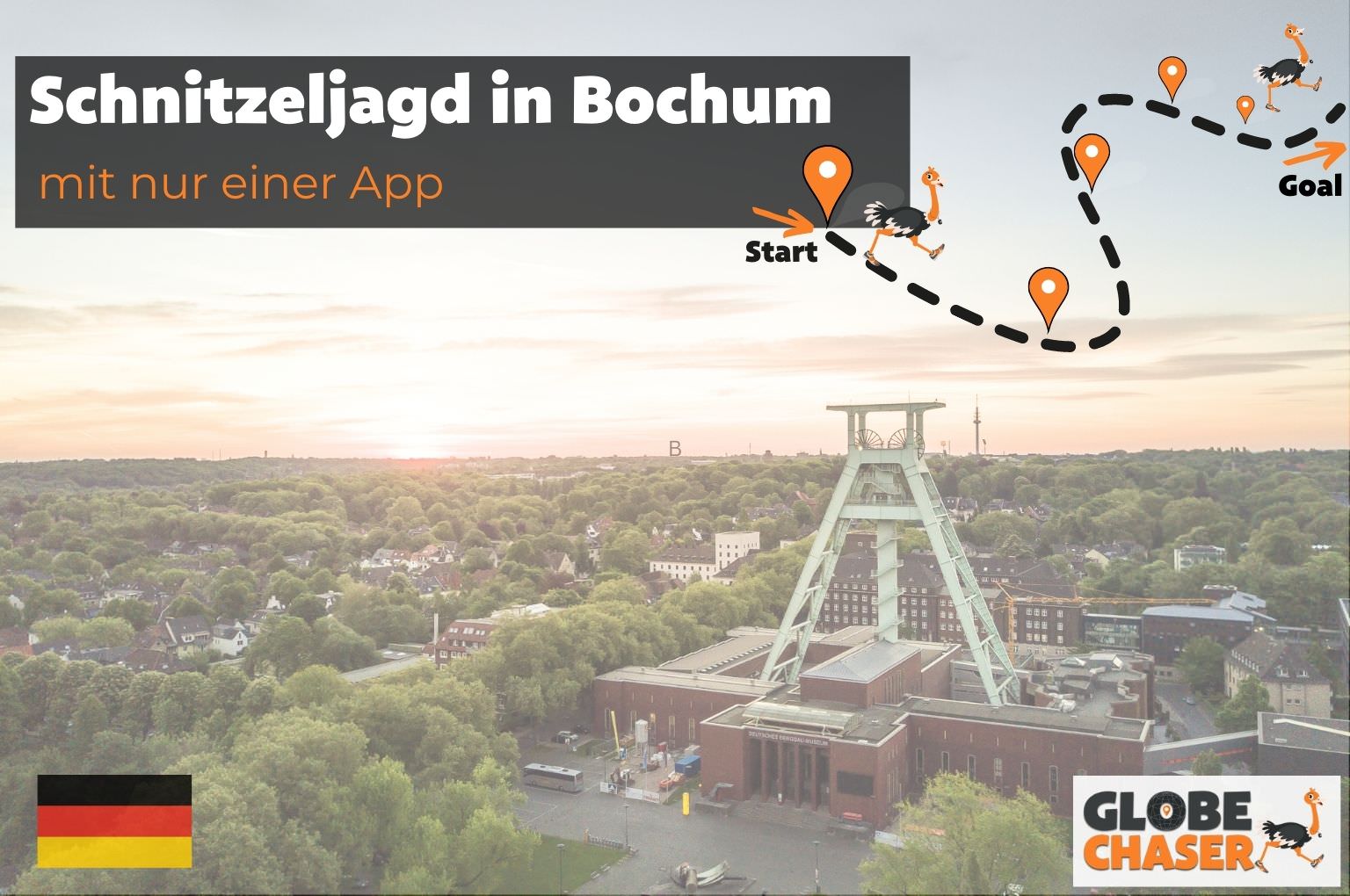 Schnitzeljagd in Bochum mit App - Globe Chaser Erlebnisse Deutschland