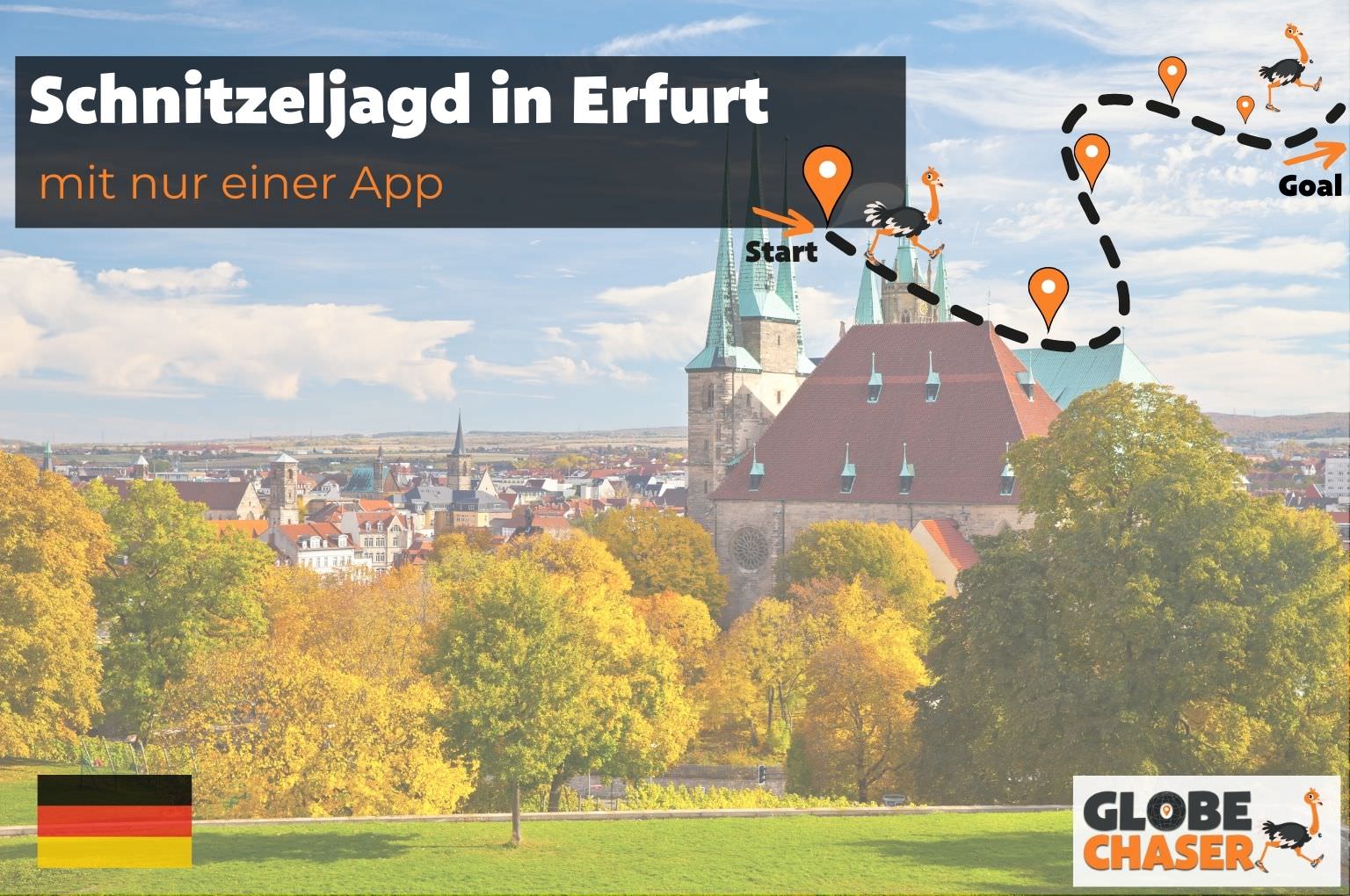 Schnitzeljagd in Erfurt mit App - Globe Chaser Erlebnisse Deutschland