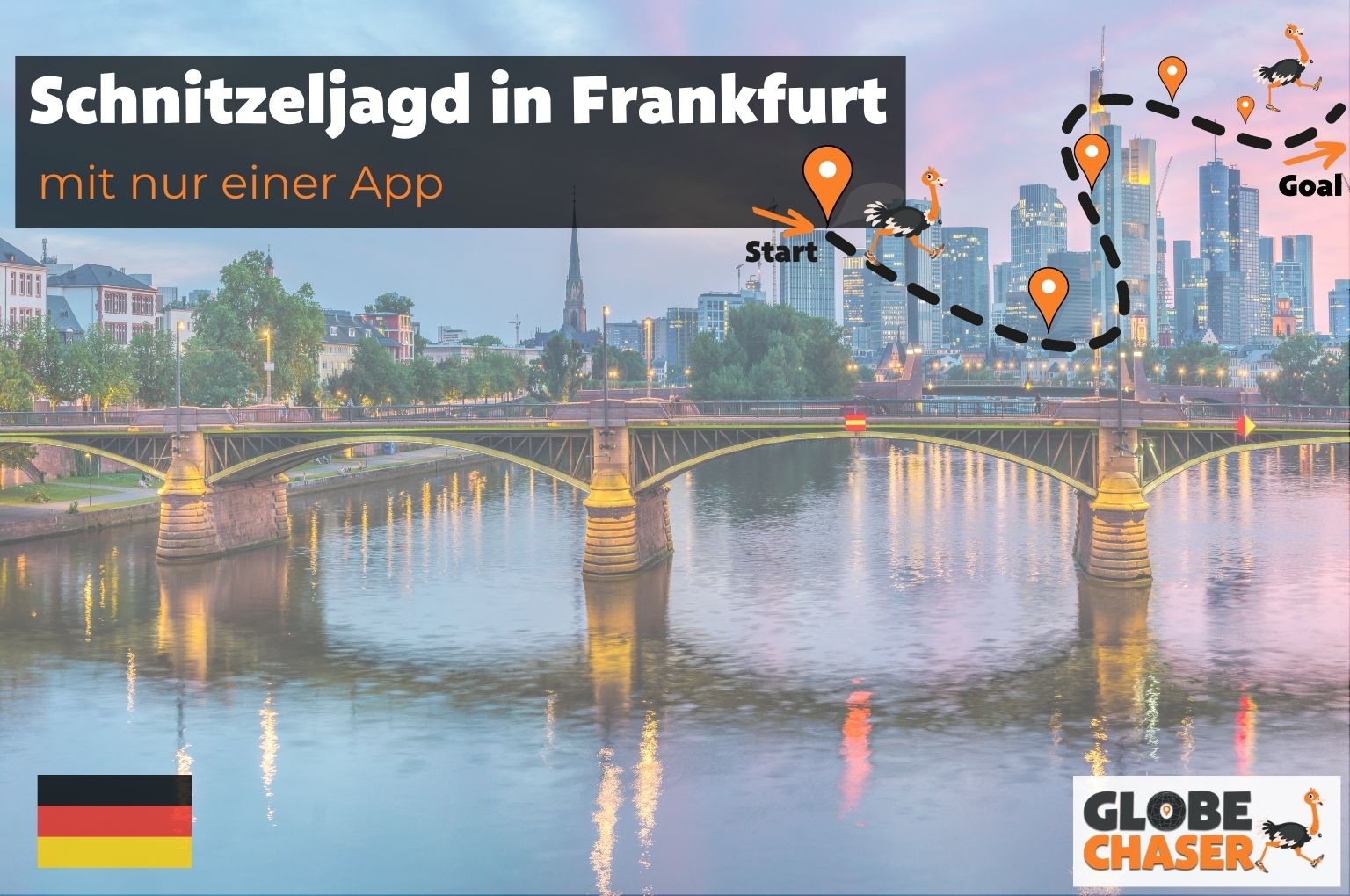 Schnitzeljagd in Frankfurt mit App - Globe Chaser Erlebnisse Deutschland