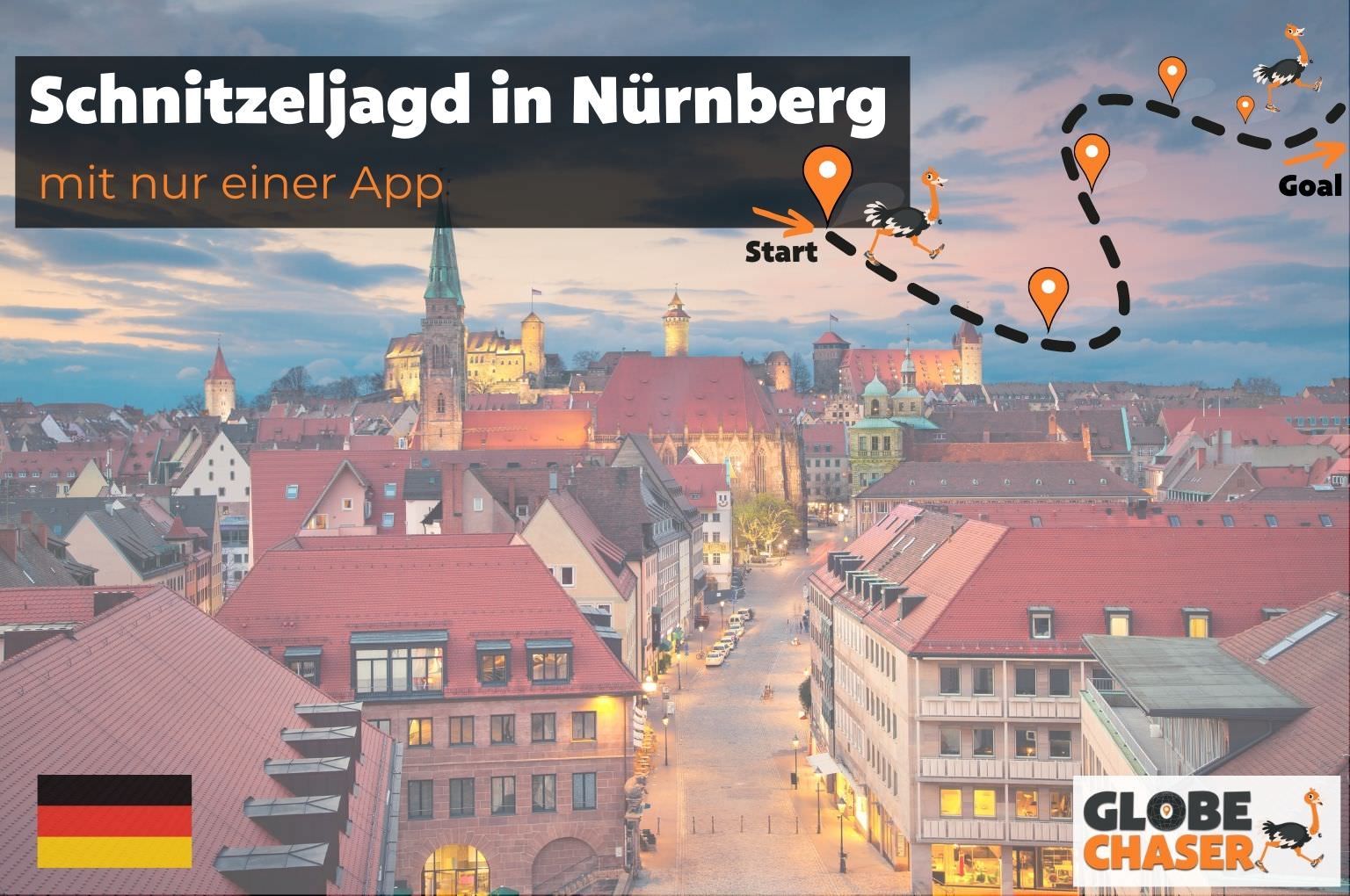 Schnitzeljagd in Nürnberg mit App - Globe Chaser Erlebnisse Deutschland