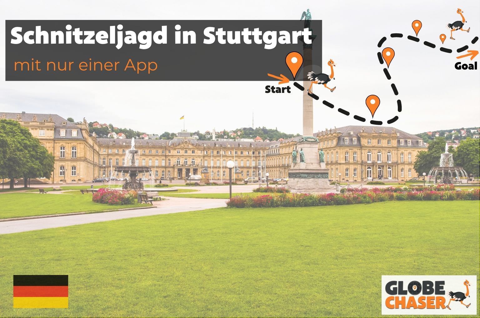 Schnitzeljagd in Stuttgart mit App - Globe Chaser Erlebnisse Deutschland