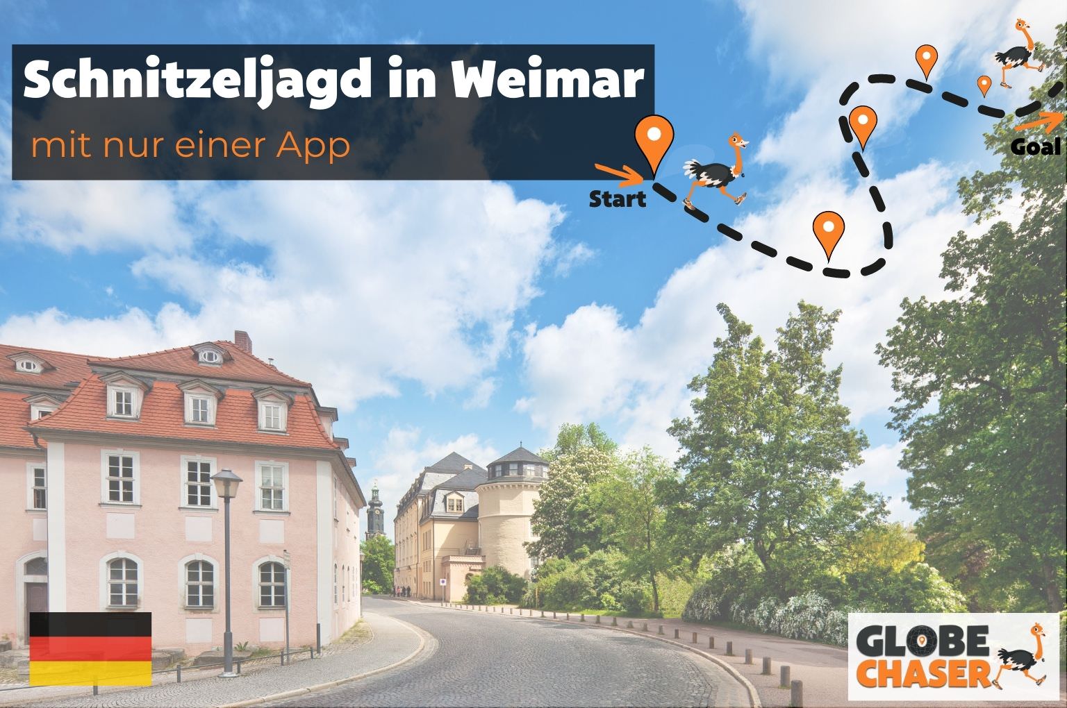 Schnitzeljagd in Weimar mit App - Globe Chaser Erlebnisse Deutschland