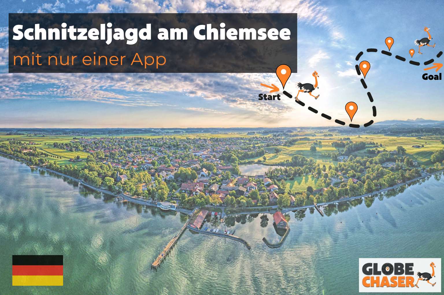 Schnitzeljagd am Chiemsee mit App - Globe Chaser Erlebnisse Deutschland