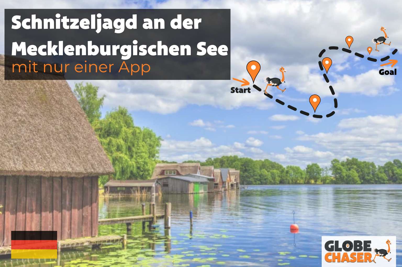 Schnitzeljagd an der Mecklenburgischen Seenplatte mit App - Globe Chaser Erlebnisse Deutschland