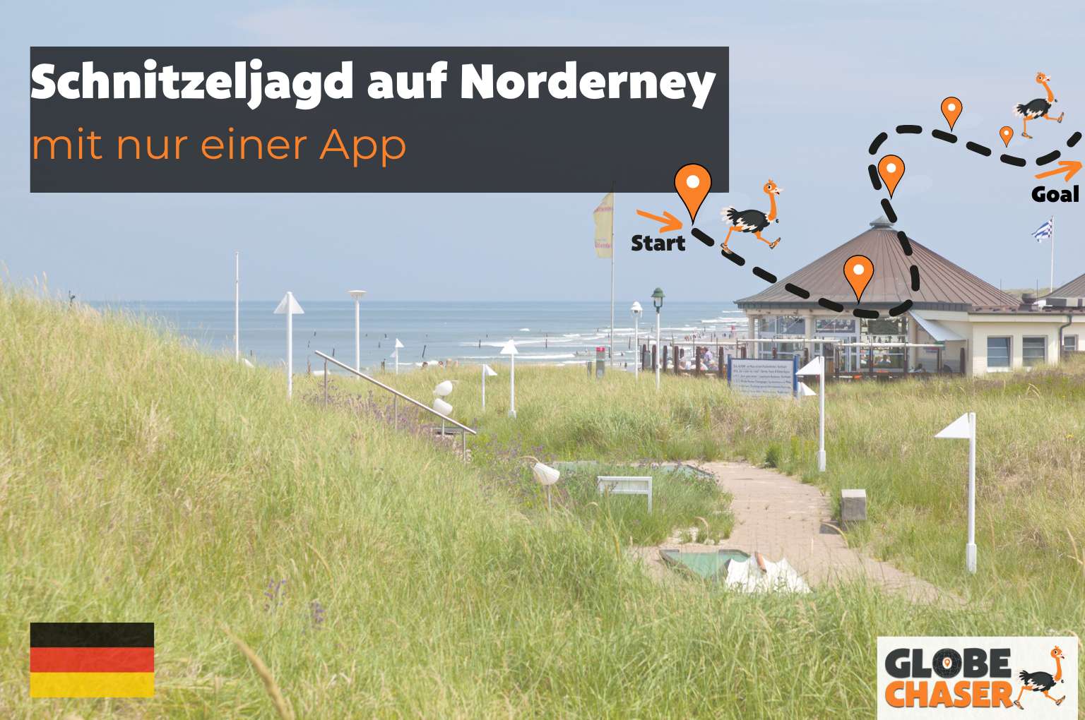 Schnitzeljagd auf Norderney mit App - Globe Chaser Erlebnisse Deutschland