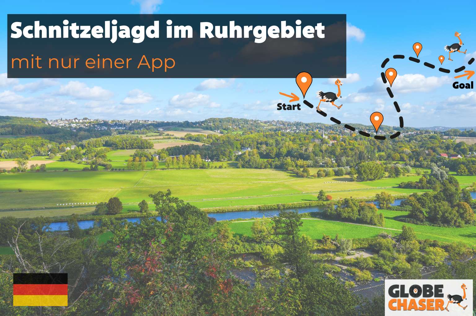 Schnitzeljagd im Ruhrgebiet mit App - Globe Chaser Erlebnisse Deutschland