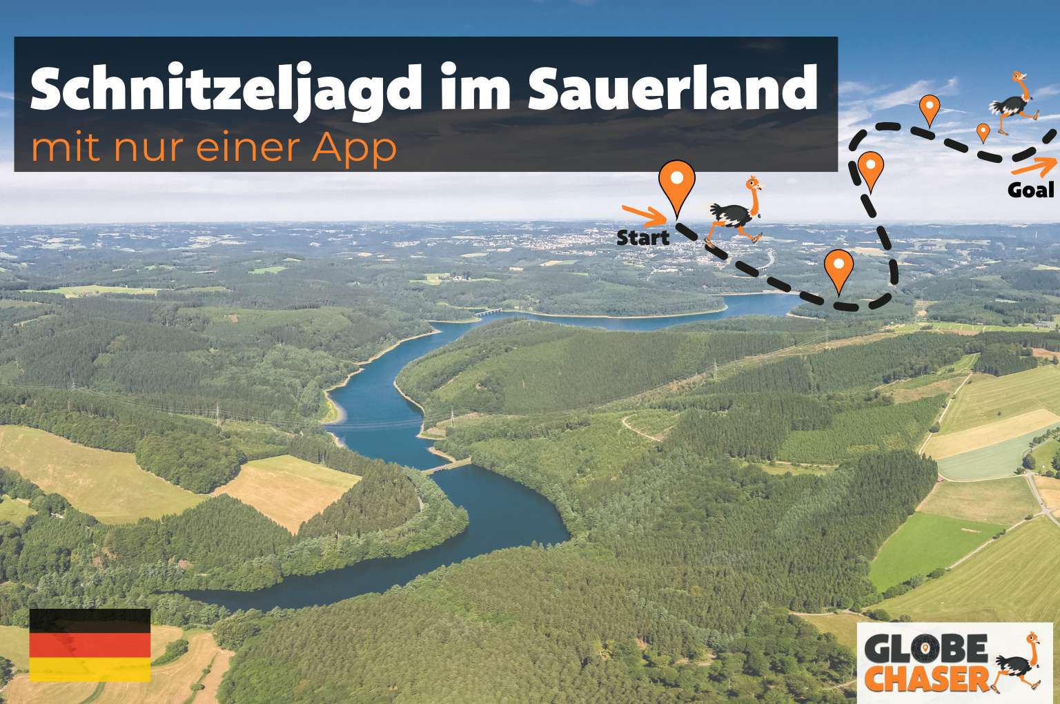 Schnitzeljagd im Sauerland mit App - Globe Chaser Erlebnisse Deutschland