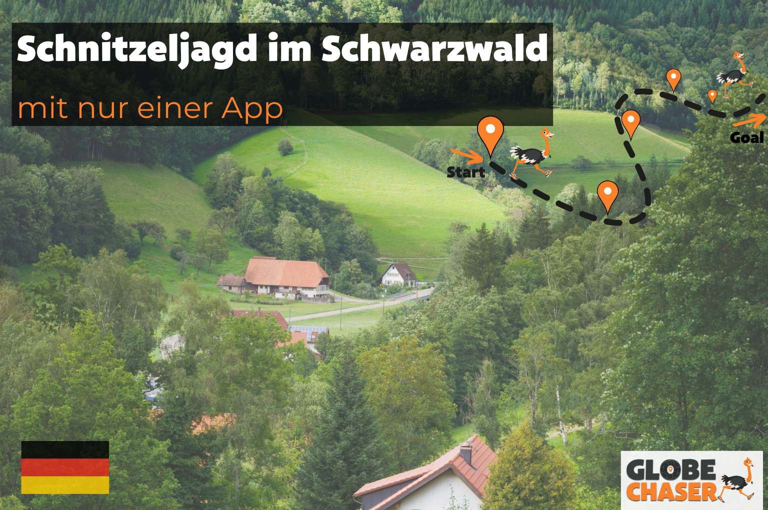 Schnitzeljagd im Schwarzwald mit App - Globe Chaser Erlebnisse Deutschland