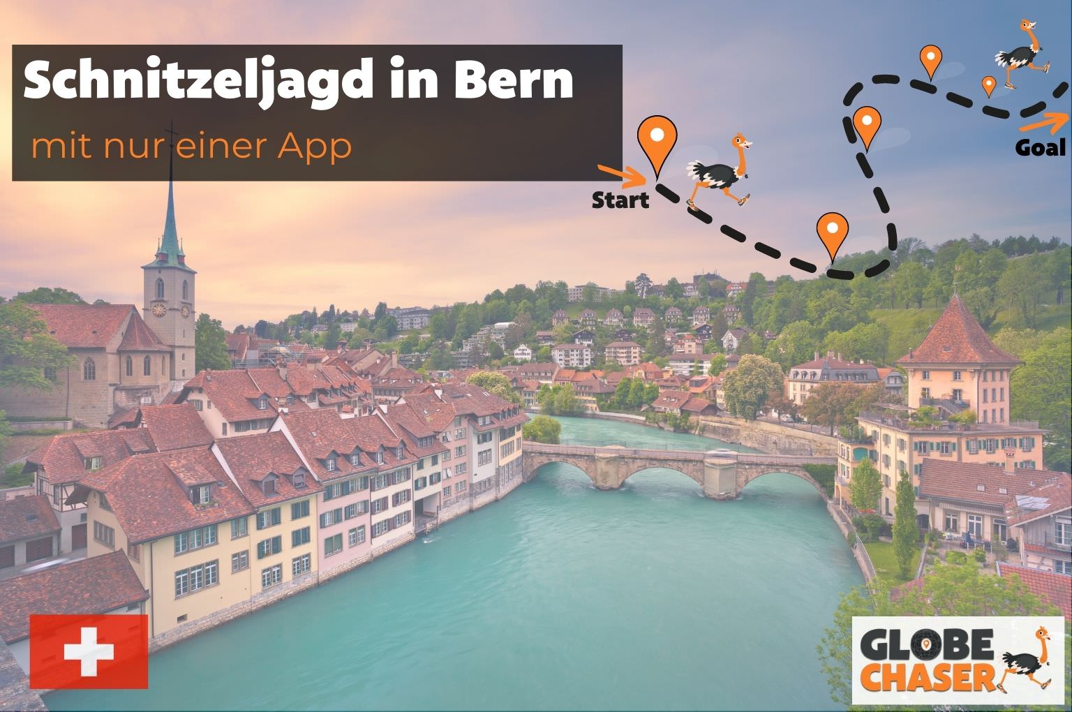 Schnitzeljagd in Bern mit App - Globe Chaser Erlebnisse Schweiz
