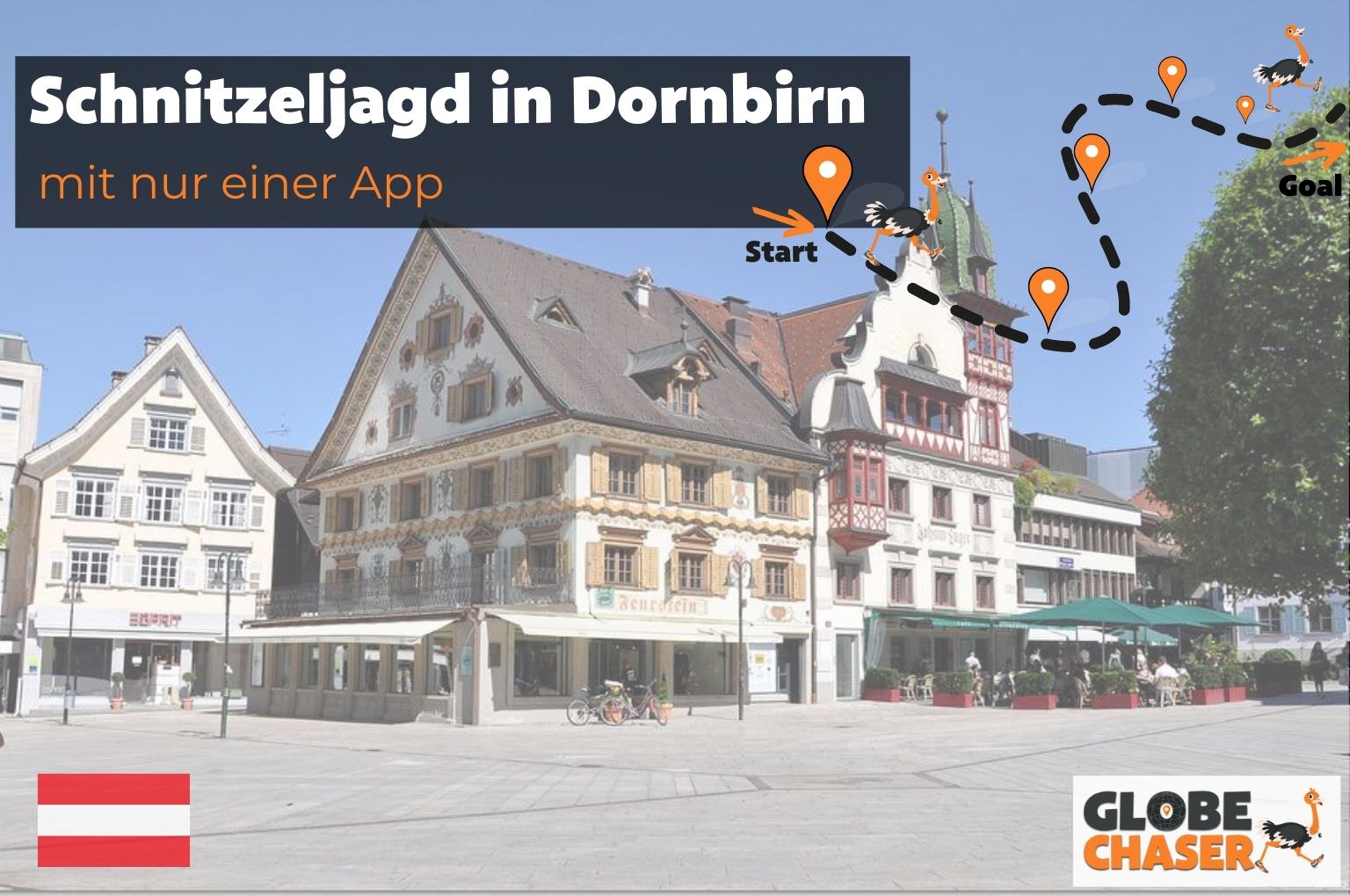 Schnitzeljagd in Dornbirn mit App - Globe Chaser Erlebnisse Austria