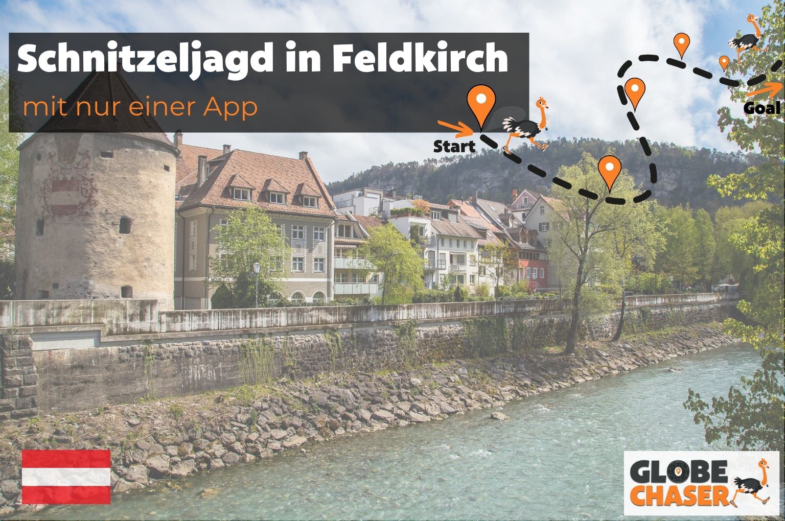 Schnitzeljagd in Feldkirch mit App - Globe Chaser Erlebnisse Austria
