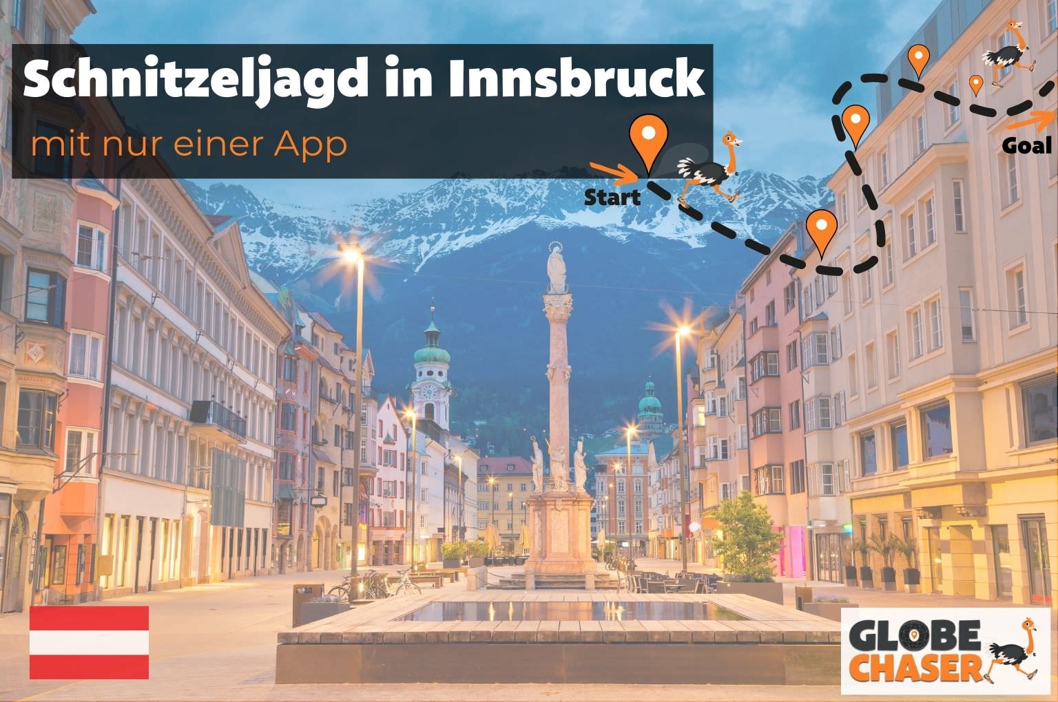 Schnitzeljagd in Innsbruck mit App - Globe Chaser Erlebnisse Austria