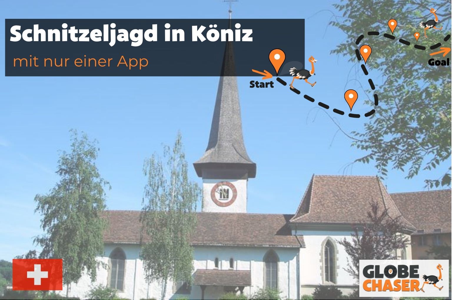 Schnitzeljagd in Koeniz mit App - Globe Chaser Erlebnisse Schweiz