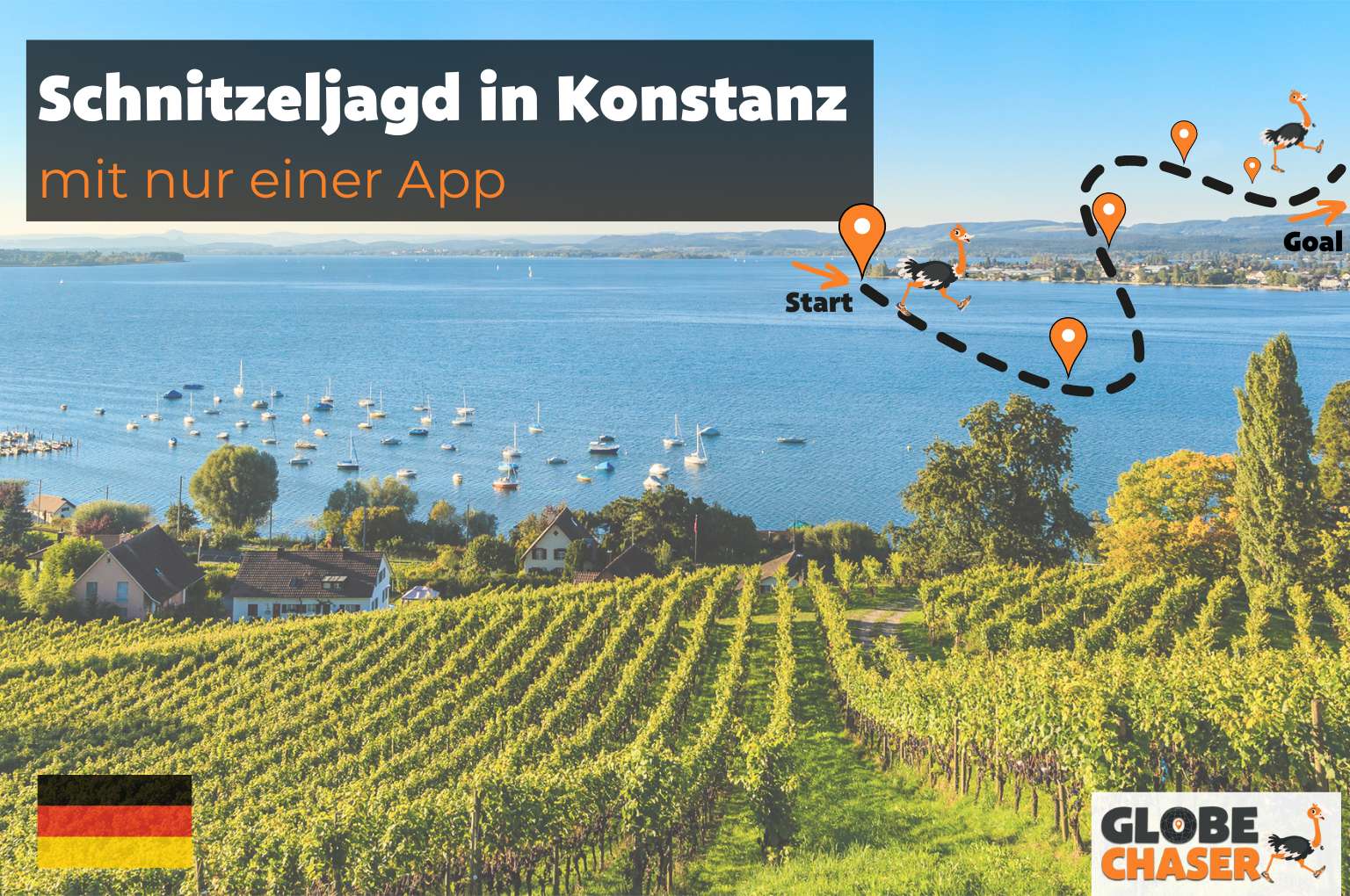 Schnitzeljagd in Konstanz mit App - Globe Chaser Erlebnisse Deutschland