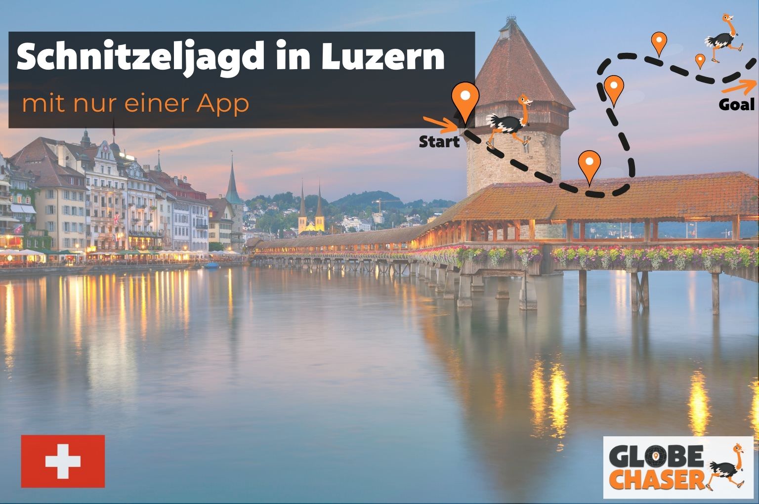 Schnitzeljagd in Luzern mit App - Globe Chaser Erlebnisse Schweiz
