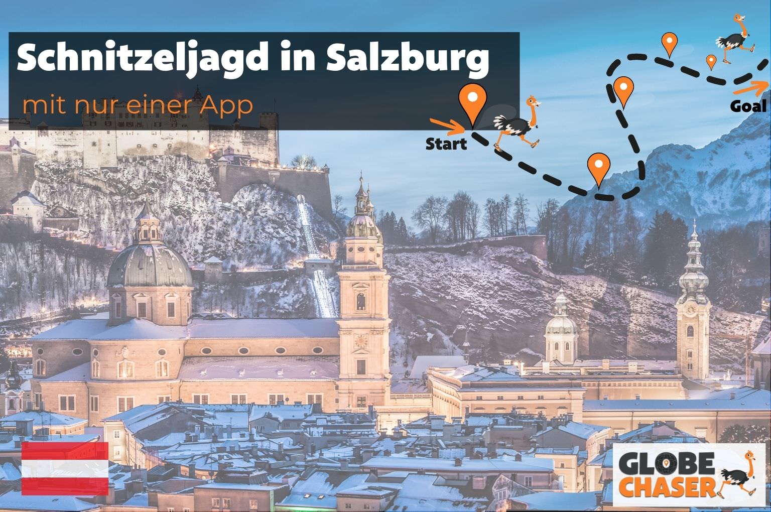 Schnitzeljagd in Salzburg mit App - Globe Chaser Erlebnisse Austria