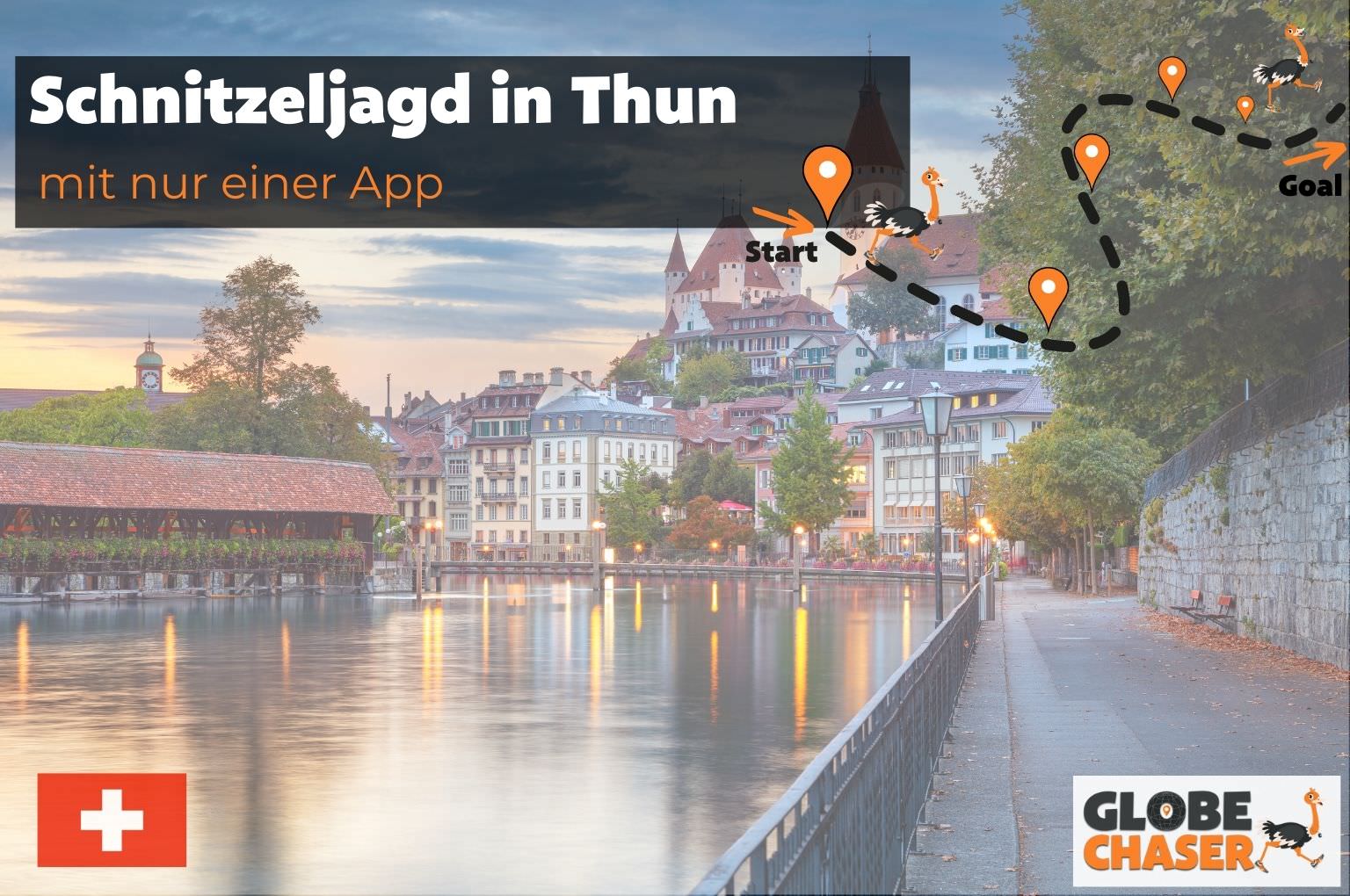 Schnitzeljagd in Thun mit App - Globe Chaser Erlebnisse Schweiz