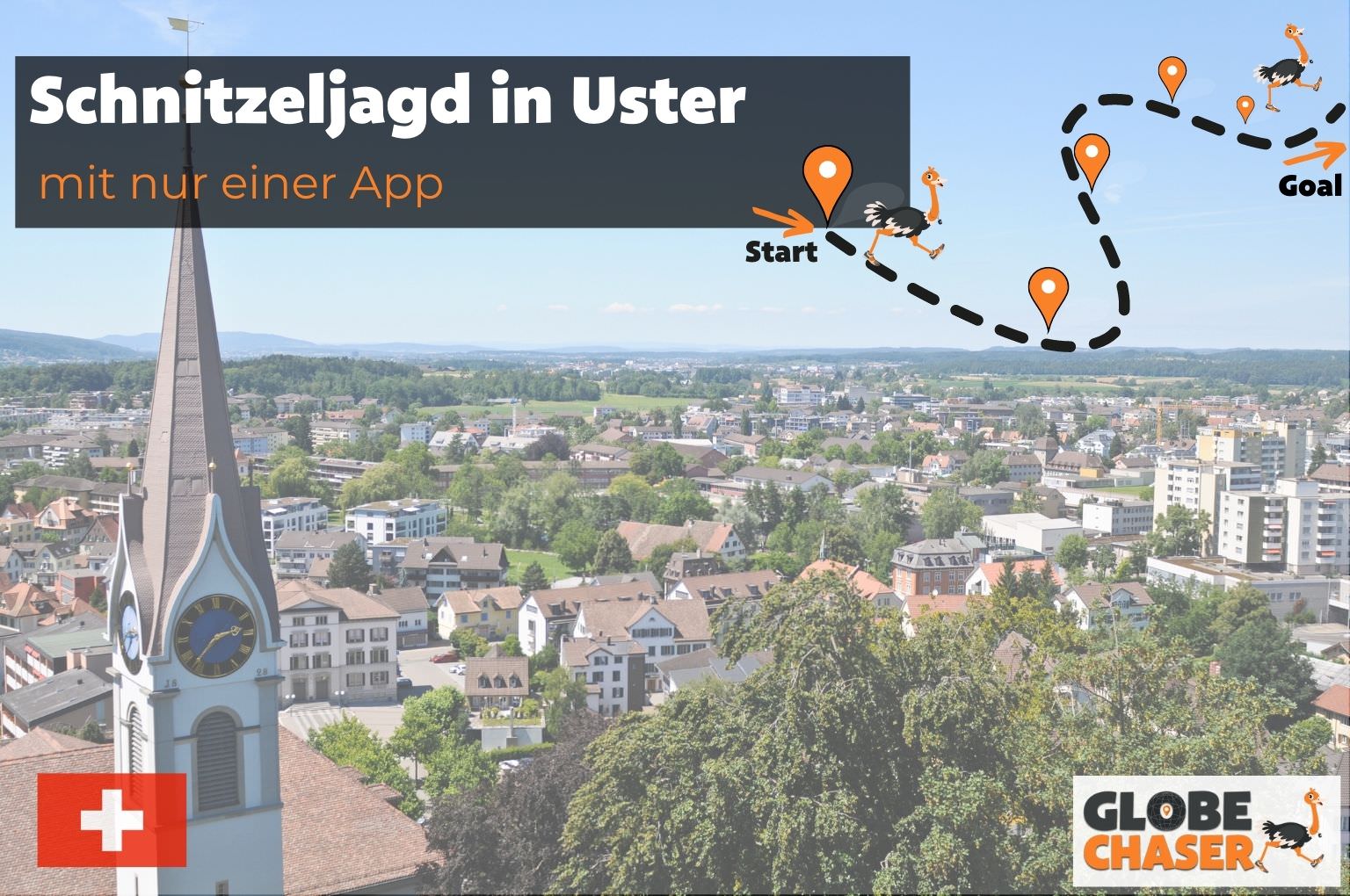 Schnitzeljagd in Uster mit App - Globe Chaser Erlebnisse Schweiz