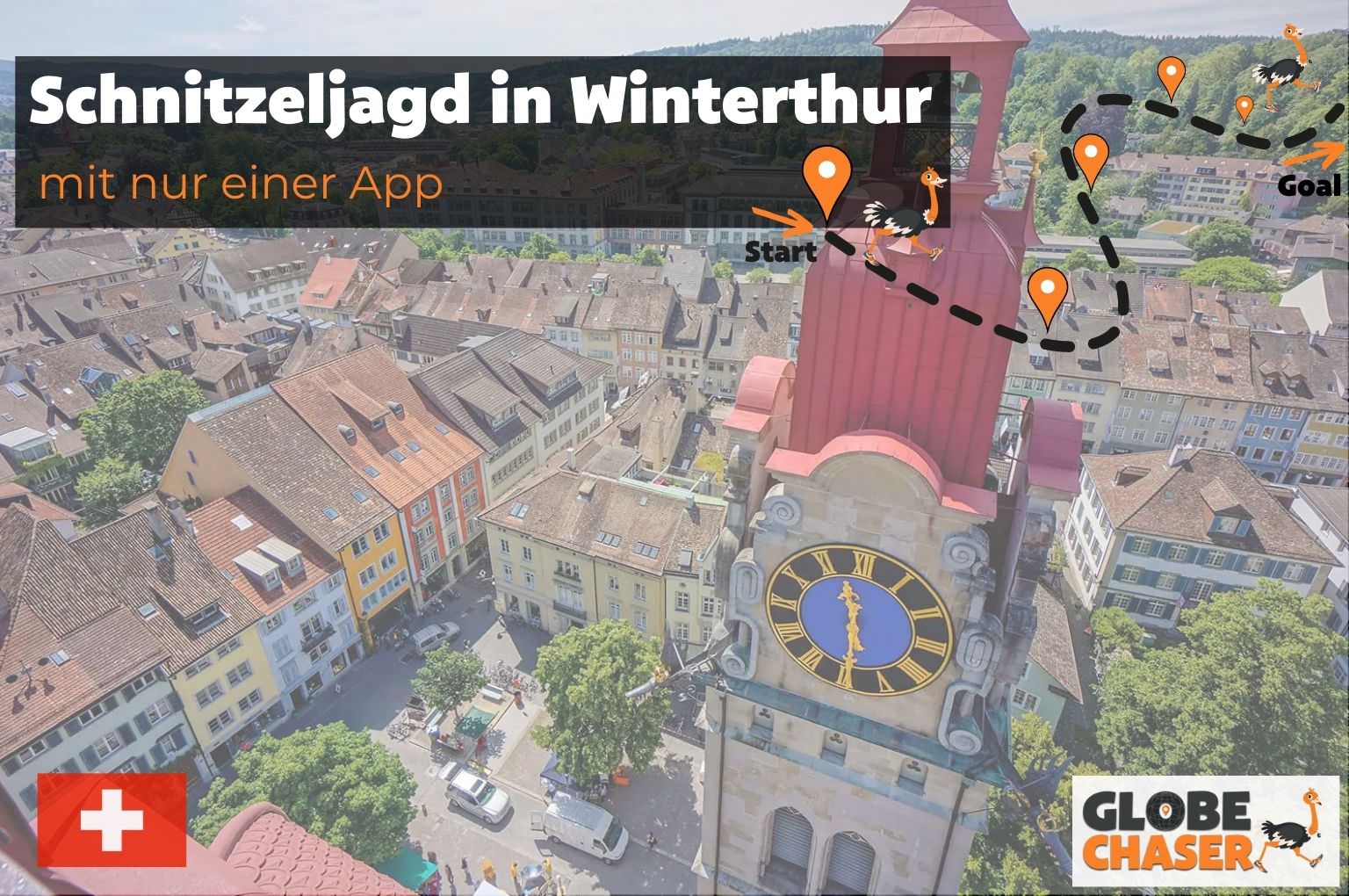 Schnitzeljagd in Winterthur mit App - Globe Chaser Erlebnisse Schweiz