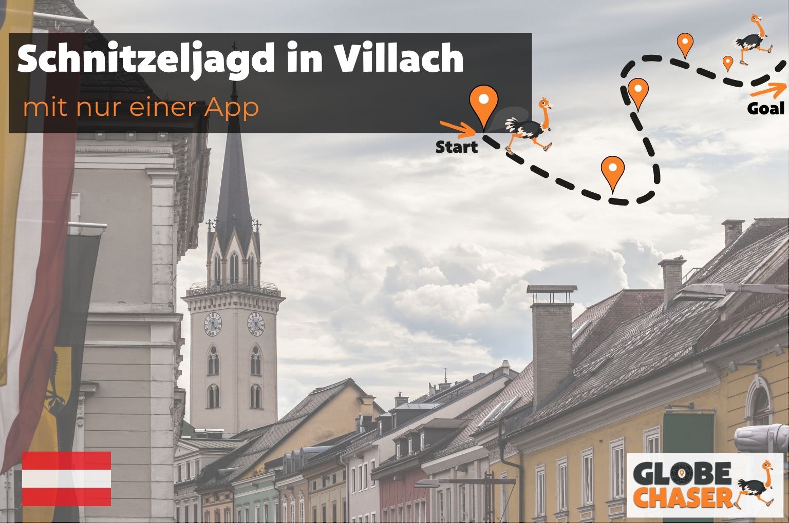Schnitzeljagd in Villach mit App - Globe Chaser Erlebnisse Austria